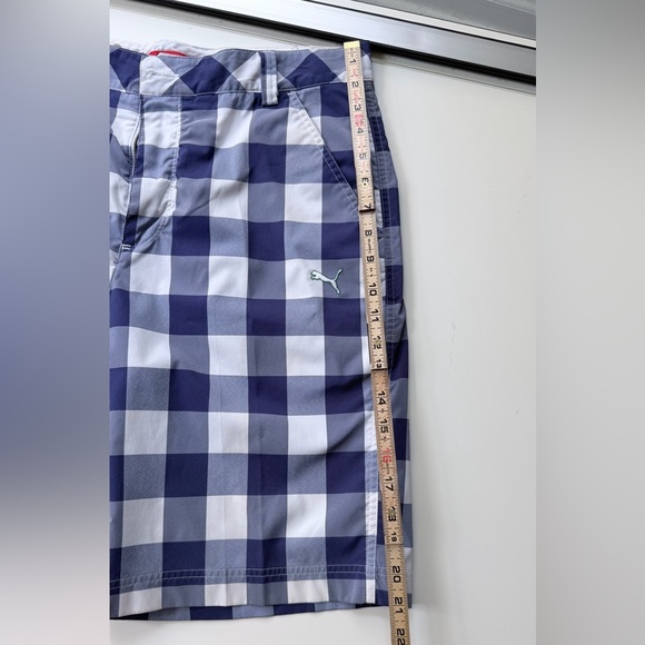 Puma Navy and White Plaid Shorts - Picture 11 of 14